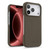 iPhone 18 Pro Max melkco Litchi Texture Magnetic Half Coverage Genuine Leather Phone Case - Grey