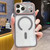iPhone 18 Pro Max Mirror Shield Iridescent Color Magnetic Phone Case - Grey