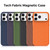 iPhone 18 Pro Max Official Tech Fabric Texture Side-Adhesive TPU Magnetic Phone Case with Camera Button - Blue