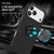iPhone 18 Pro Max PC + TPU Magnetic Phone Case with Invisible Ring Holder - Black
