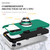 iPhone 18 Pro Max PC + TPU Magnetic Phone Case with Invisible Ring Holder - Dark Green