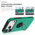 iPhone 18 Pro Max PC + TPU Magnetic Phone Case with Invisible Ring Holder - Dark Green