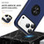 iPhone 18 Pro Max PC + TPU Magnetic Phone Case with Invisible Ring Holder - Navy Blue