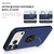 iPhone 18 Pro Max PC + TPU Magnetic Phone Case with Invisible Ring Holder - Navy Blue