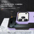 iPhone 18 Pro Max PC + TPU Magnetic Phone Case with Invisible Ring Holder - Purple