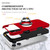 iPhone 18 Pro Max PC + TPU Magnetic Phone Case with Invisible Ring Holder - Red