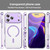 iPhone 18 Pro Max PC Hybrid TPU Airbag Shockproof MagSafe Phone Case - Transparent Purple