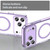 iPhone 18 Pro Max PC Hybrid TPU Airbag Shockproof MagSafe Phone Case - Transparent Purple