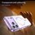 iPhone 18 Pro Max PC Hybrid TPU Airbag Shockproof MagSafe Phone Case - Transparent Purple