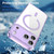 iPhone 18 Pro Max PC Hybrid TPU Airbag Shockproof MagSafe Phone Case - Transparent Purple