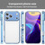 iPhone 18 Pro Max PC Hybrid TPU Airbag Shockproof Phone Case - Transparent Blue