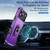 iPhone 18 Pro Max Pioneer Armor Heavy Duty PC + TPU Phone Case with Holder - Purple+Black