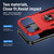 iPhone 18 Pro Max Pioneer Armor Heavy Duty PC + TPU Phone Case with Holder - Red+Black