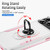 iPhone 18 Pro Max Pioneer Armor Heavy Duty PC + TPU Phone Case with Holder - White+Pink