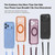 iPhone 18 Pro Max QN2 Skin-Friendly AirBag Magnetic Shockproof Phone Case with 360 Rotation Holder - Sky Blue