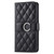 iPhone 18 Pro Max Ring Buckle Rhombic Leather Phone Case - Black