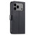 iPhone 18 Pro Max Ring Buckle Rhombic Leather Phone Case - Black