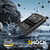 iPhone 18 Pro Max R-JUST Metal + Silicone + Tempered Glass Life Waterproof Phone Case with Holder - Black