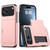 iPhone 18 Pro Max Shockproof Armor Phone Case with Card Slot - Rose Gold