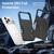 iPhone 18 Pro Max Shockproof Protective TPU Hybrid PC Ring Holder Magnetic Phone Case - Black