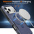 iPhone 18 Pro Max Shockproof Protective TPU Hybrid PC Ring Holder Magnetic Phone Case - Blue