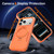 iPhone 18 Pro Max Shockproof Protective TPU Hybrid PC Ring Holder Magnetic Phone Case - Orange