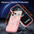 iPhone 18 Pro Max Shockproof Protective TPU Hybrid PC Ring Holder Magnetic Phone Case - Pink