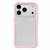 iPhone 18 Pro Max Silicone Frame Bumper Frosted Back Panel Phone Case - Grey Pink