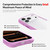 iPhone 18 Pro Max Silicone Frame Bumper Frosted Back Panel Phone Case - Grey Pink