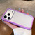 iPhone 18 Pro Max Silicone Frame Bumper Frosted Back Panel Phone Case - Purple