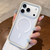 iPhone 18 Pro Max Silicone Frame Bumper Magnetic Frosted Back Panel Phone Case - White