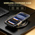 iPhone 18 Pro Max Silicone Magnetic Anti-drop Protective Phone Case - Black + Gold