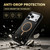iPhone 18 Pro Max Silicone Magnetic Anti-drop Protective Phone Case - Black + Gold