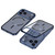 iPhone 18 Pro Max Single-sided Snap Buckle Metal Frame Frosted MagSafe Phone Case - Titanium Blue