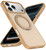 iPhone 18 Pro Max Skin Feel Revolving Kickstand Magnetic Phone Case - Gold