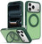 iPhone 18 Pro Max Skin Feel Revolving Kickstand Magnetic Phone Case - Green