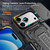 iPhone 18 Pro Max Slid Camera Shield Invisible Holder PC Hybrid TPU Phone Case - Black