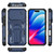 iPhone 18 Pro Max Slid Camera Shield Invisible Holder PC Hybrid TPU Phone Case - Blue