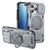 iPhone 18 Pro Max Sliding Camshield Magnetic Rotation Holder Phone Case - Silver