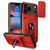 iPhone 18 Pro Max Sliding Camshield TPU+PC Phone Case with Card Slot - Red