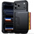 iPhone 18 Pro Max Sliding Card Slot PC Hybrid TPU Phone Case - Black