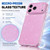 iPhone 18 Pro Max Sparkling Diamond Glitter Airbag Phone Case - Pink