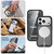 iPhone 18 Pro Max Starry Sky Matte Magnetic TPU Hybrid PC Phone Case with Screen Protector - Black