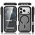 iPhone 18 Pro Max Starry Sky Matte Magnetic TPU Hybrid PC Phone Case with Screen Protector - Matte Transparent
