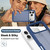 iPhone 18 Pro Max Starry Sky Matte Two-Tone Shockproof TPU Hybrid PC Phone Case - Blue