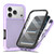 iPhone 18 Pro Max Starry Sky Matte Two-Tone TPU Hybrid PC Phone Case with Screen Protector - Purple