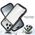 iPhone 18 Pro Max Starry Sky Solid Color Shockproof TPU Clear PC Phone Case - Dark Blue