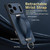 iPhone 18 Pro Max SULADA PC Hybrid Leather Texture Skin Feel Precise Hole Phone Case - Brown