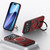 iPhone 18 Pro Max SULADA Top Grain Leather MagSafe Magnetic Holder Phone Case - Red
