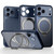 iPhone 18 Pro Max SULADA Transforms Into 17 Pro Semi-Transparent Matte Rotation Magnetic Holder Phone Case - Blue
